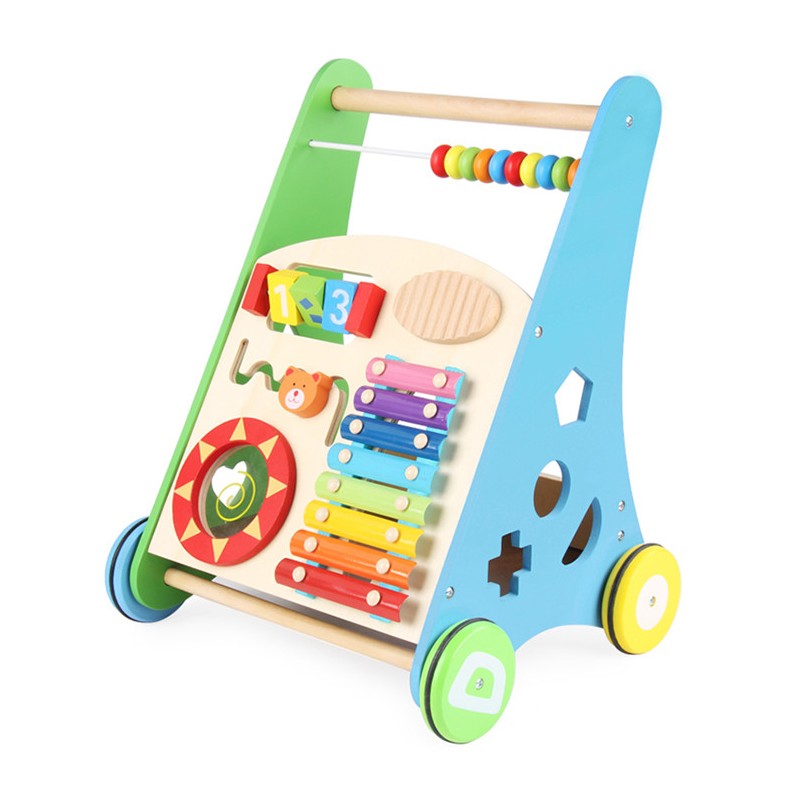 Pchacz chodzik drewniany edukacyjny sorter OUTLET