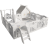 Kojec dla dziecka modułowy plastikowy + HUŚTAWKA + ZJEŻDŻALNIA + DOMEK . Suchy basen  230 x 160